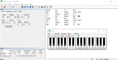 Импровизация под музыку со сложными аккордами на любом MIDI-инструменте