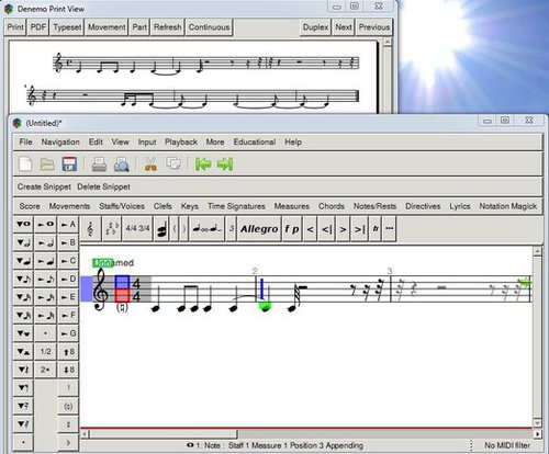 Графический интерфейс для музыкальной нотации
