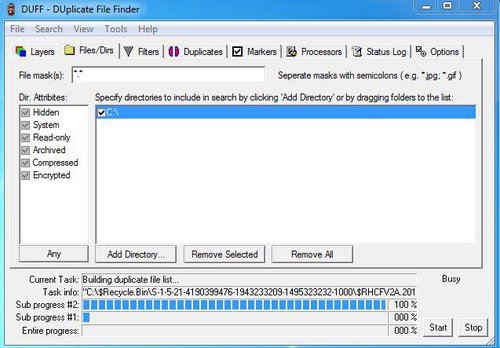 Поиск дубликатов файлов на Windows