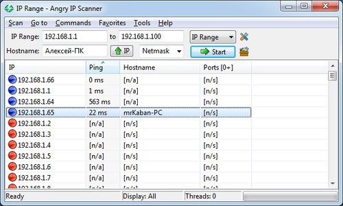 Сканер IP адресов и портов