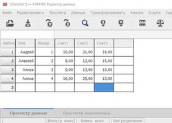 PSPP - Статистический анализ данных