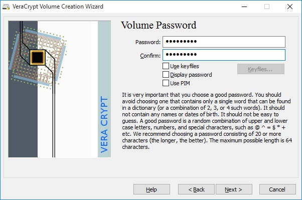 Ввод пароля для доступа к зашифрованному разделу